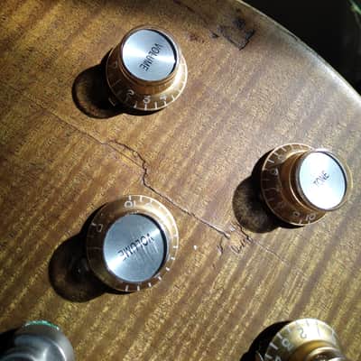 Bacchus Live Road 2000s - Reliced Amber Flame Top, Killer Look and Tones, Blue Tweed Hardshell Included image 14