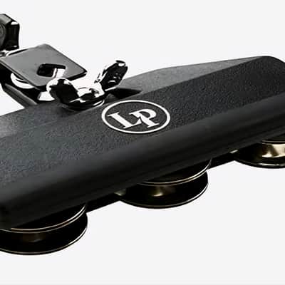 Latin Percussion LP1207-T Jam Tamb Block/Tambourine with Mounting Eye Bolt Bracket 2010s - Black image 1