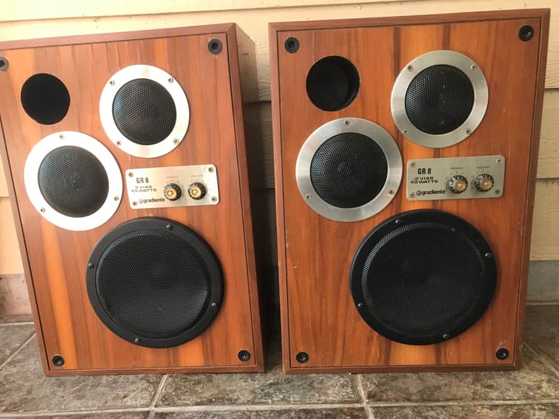 Rare Vintage Gradiente GR 8 Speakers (Garrard) image 1