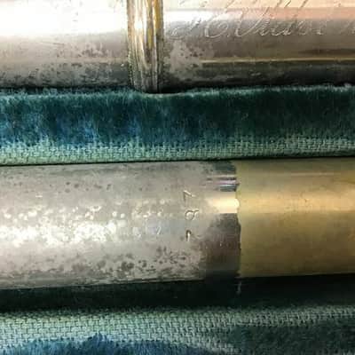 F.E. Olds Ambassador flute Silver with case, made in USA, Acceptable Condition image 5