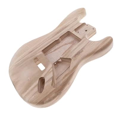 Solid Poplar Wood Strat Style Guitar Unfinished Body image 3