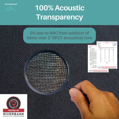 SoundAssured Standard Acoustic Fabric - 100% Acoustically Transparent - for DIY Acoustic Panels, Speaker Grill Fabric, Guitar Amp Fabric - Cookies N Cream image 2