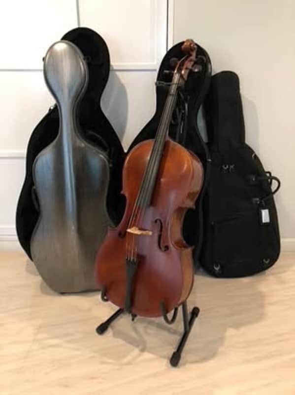 Andre Tellis Model 300, 4/4 2020, Chestnut + 2 bows + 2 cases! image 1