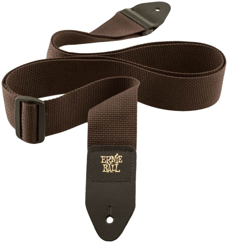 Ernie Ball 4052 2" Poly Polypropylene Guitar/Bass Strap - Brown image 1