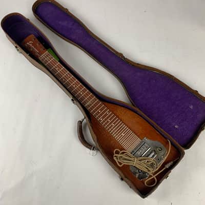 Electromuse Lap Steel 1940s - Natural original internal cable and case included! image 8