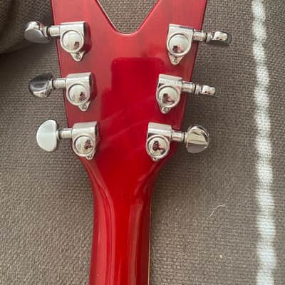 Dean Custom shop V 1996 transition era guitar from the Florida custom shopTransparent Cherry image 4