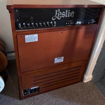 Leslie Model 3300 300-watt 15-inch Combo with 2-Speed Rotary Horn - Red Walnut 2023 - Red Walnut image 1