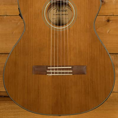 Fender CN-140SCE Nylon Thinline w/Hard Case - Natural image 10