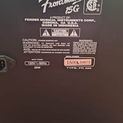 Fender Frontman 15G Series II 2-Channel 15-Watt 1x8" Guitar Practice Amp 2002 - 2010 - Black image 5