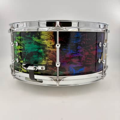 Montineri Custom Drums 14"x6" Abstract Paint Ludwig Element Snare image 5