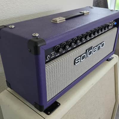 Soldano Lucky 13 100 Watt Guitar Amplifier Head Purple! Two amps in One: Fender Twin and Marshall JMP! Post-SLO 100w Amp RARE image 5
