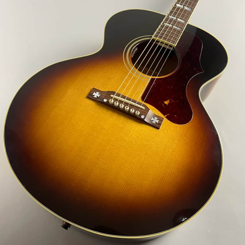 Gibson J-185 Original 2021 Vintage Sunburst Near mint, Flamey, super action BIG sound!! Original tag and Gibson Hardshell! image 1