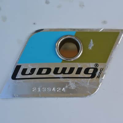 RARE! 1970's LUDWIG (Chicago) 10" WHITE CORTEX CONCERT TOM for DRUM SET! RM118 image 2