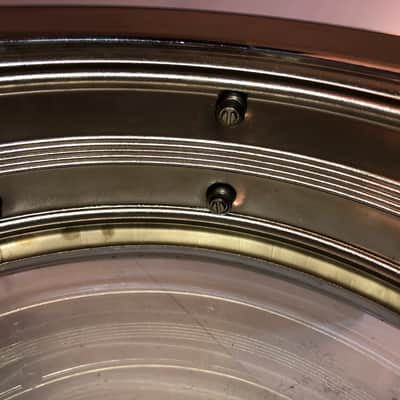 Rogers "Big R" Dyna-Sonic 5x14" Brass Snare Drum 1975 - 1984 - Chrome image 11