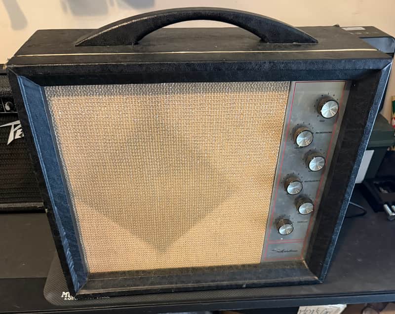 1964 Silvertone Model 1482 5-Watt 1x12 Guitar Combo Amplifier - Black