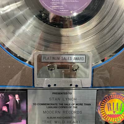 Stan Lynch Stevie Nicks, RIAA, The Wild Heart, Platinum Record (#27) image 3