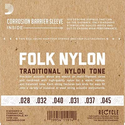 Daddario Folk Nylon 80/20 Ball End EJ33 image 2