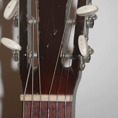 1930s -70s vintage USA Dobro resonator slide guitar nice square neck National with case image 13