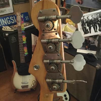 Fender Concentric Knob, Stack Pot 1961 JAZZ BASS Olympic white matching Headstock 6/61 on bottom of neck image 7