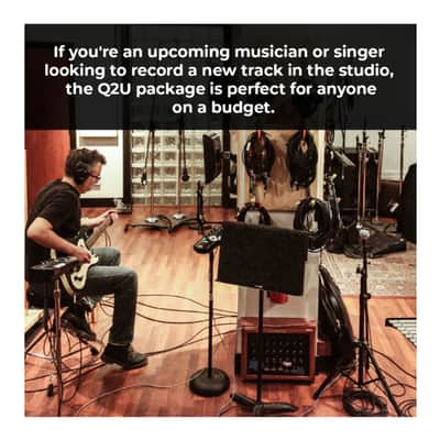 Samson Q2U Dynamic USB Mic with Shockmounts, Boom Arms, Pop Filters (3-pack) image 16