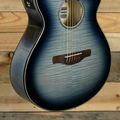 Ibanez AEWC400 Acoustic/Electric Guitar Indigo Blue Burst High Gloss image 1