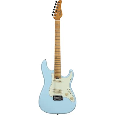 Schecter MV-6 Electric Guitar, with Maple Fingerboard, Super Sonic Blue image 2