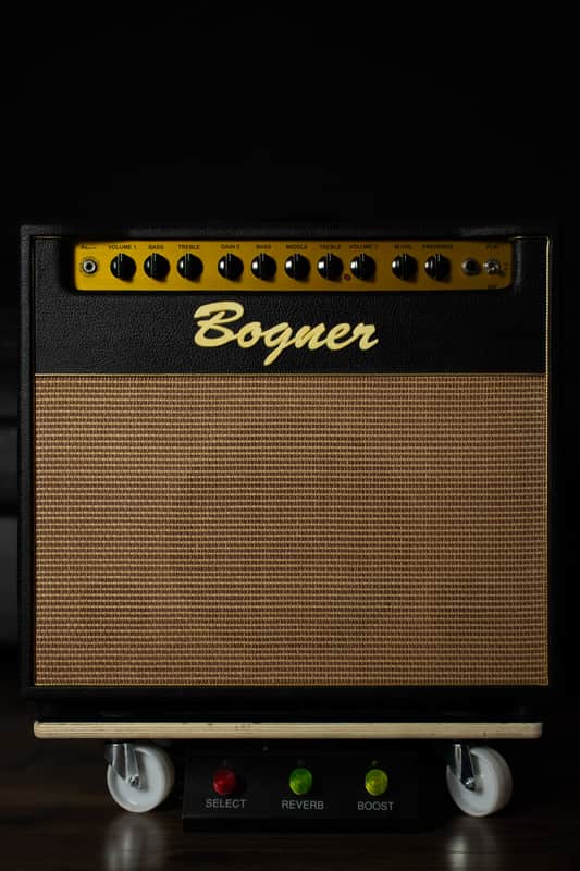 Bogner Shiva EL34 2-Channel 80-Watt 1x12" Guitar Combo with Reverb 2005 - Black with Green Back Panel image 1