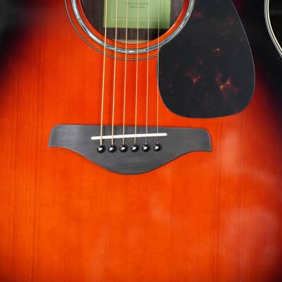 Yamaha FG830 TBS Spruce/Rosewood Tobacco Brown Sunburst Dreadnought Acoustic Guitar #0600 image 3