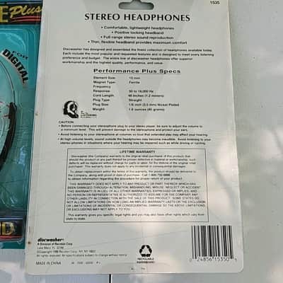 Lot Of 6 NOS Discwasher 1535 1996 sealed Stereo Headphone Dynamic Sound NEW image 6
