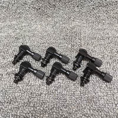 Hipshot Lefty Grip-Lock Tuning Machine Set Black with Knurled Knobs image 2