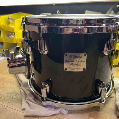 Yamaha Maple Custom Absolute Piano Black 10x8 Nouveau lugs Die Cast Hoops MINT! image 1