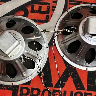 PAIR 1969 ORIGINAL Fender Bassman 15" eminence 1969 silver dome speakers image 2