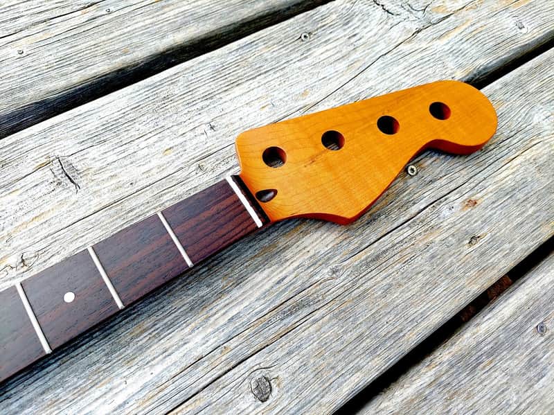 Precision Bass neck, flamed roasted maple image 1