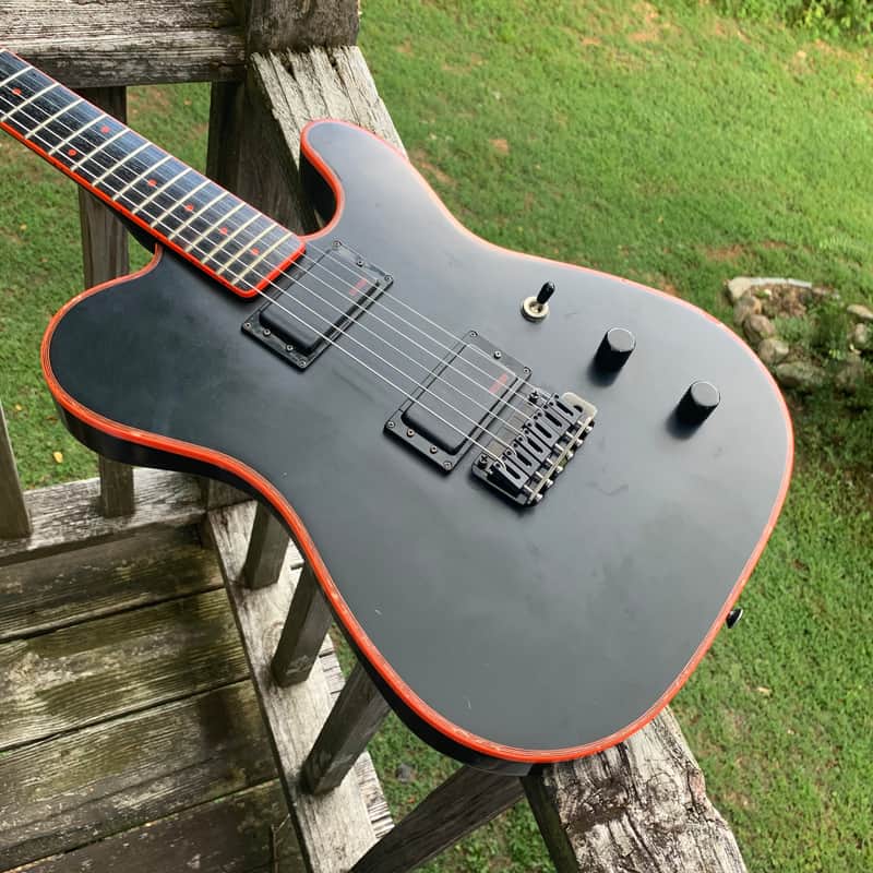 RARE Washburn Tour 24 Chicago 1984 Black/Red Binding and Dots | Reverb