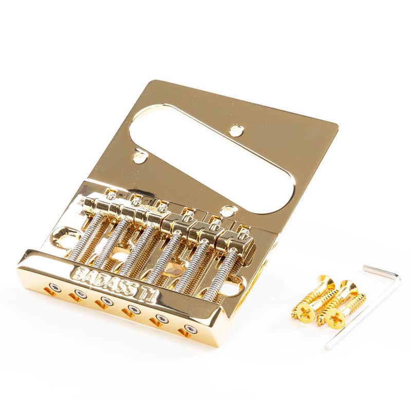 Badass Leo Quan Badass T1 Bridge for Telecaster Electric Guitar - Gold Finish - New