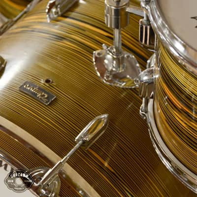 Tempro (MIJ) 12/16/20/5.5x14 4pc Kit Gold Grain Pearl Late 60s image 2