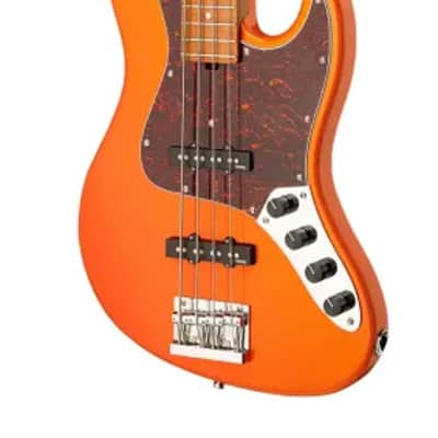 Sadowsky MetroExpress 21-Fret Vintage J/J Bass, Roasted Maple Fingerboard, 4-String - Solid Candy Apple Orange Metallic High Polish image 4