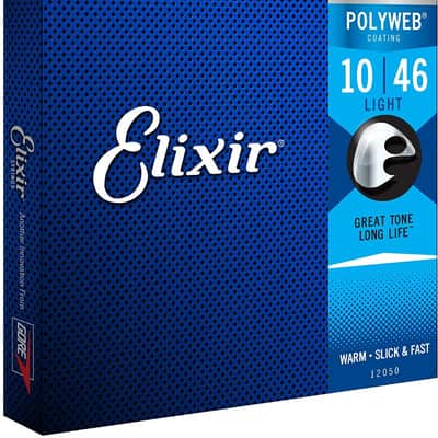 Elixir Nickel Plated 12050 Electric Guitar Strings, Nanoweb Light .010-.046 image 2