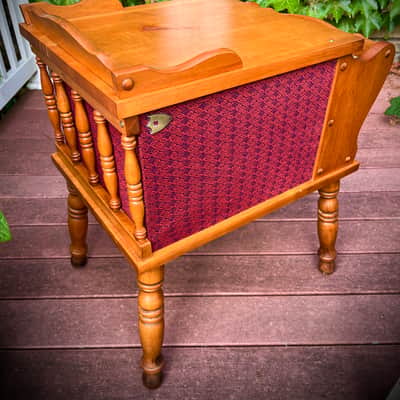 Rotary Connection Solid Maple 2 6x9 guitar 2 speaker cabinet/side table/music sheet holder on legs! 2 vintage 6x9 speakers. Open or closed back optional. 16 ohms. Vintage colonial style. Switchcraft jack. 2026 - Maple Wood image 7