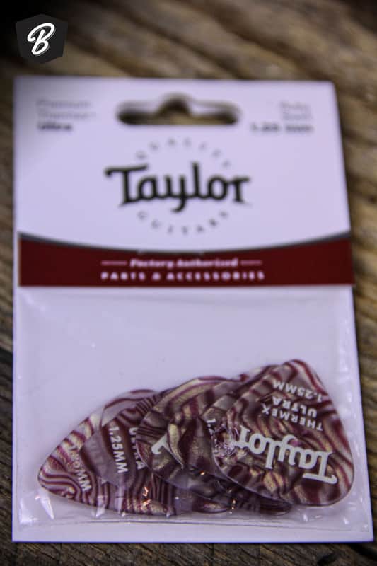 Taylor 1.0mm Premium Thermex Ultra Picks Ruby Swirl 6-Pack image 1