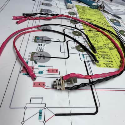 Wiring Harness Layout #1 for Single Cab / 4x12 / 4x10 with Series and Parallel Connection, Vintage Style Speaker Cable, Switchcraft 1/4” Input Jack image 8