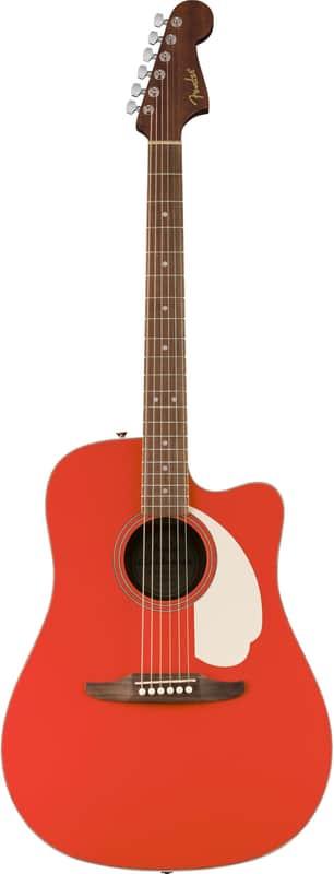 California Standard Redondo CE, Spruce Top, Ivory Pickguard, Fiesta Red image 1
