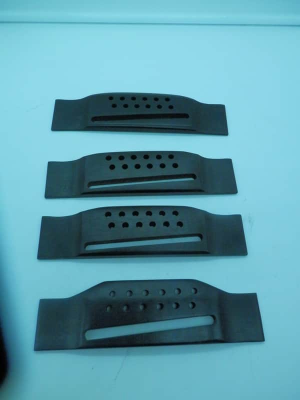 Generic Acoustic 12-string guitar bridge Lot of 4 Slotted bridges new old stock image 1