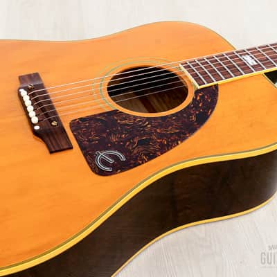 1968 Epiphone Frontier FT-110N Vintage Dreadnought Acoustic Guitar, Gibson-Made Kalamazoo w/ Case image 7