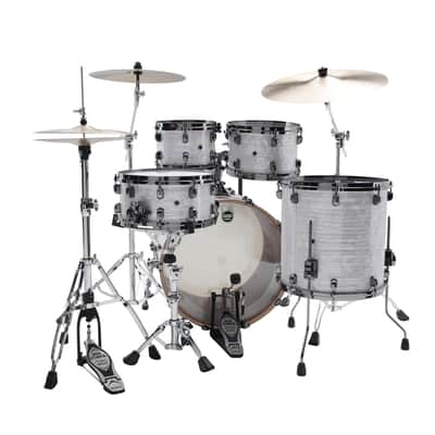 Tama WBR42TBNS-WPL Starclassic Walnut/Birch Duracover Wrap Shell Kit 4 pcs - White Pearl/Black Nickel HW image 3
