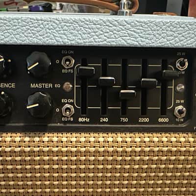 Mesa Boogie Mark Five:25 2-Channel 25-Watt Tube Amp Head - Custom Baby Blue Bronco & Tan Grille (Excellent Condition) image 4