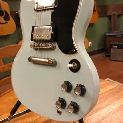 2019 Gibson Custom Shop 61/59 SG Fat Neck Frost Blue VOS image 8