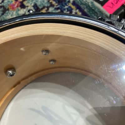 Terry Bozzio's DW - 5.5x10" Collector's Maple Snare Drum 1998 Mahogany Satin Oil image 25