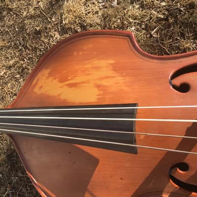 Alcoa ALUMINUM upright bass 1930s Faux wood finish image 8