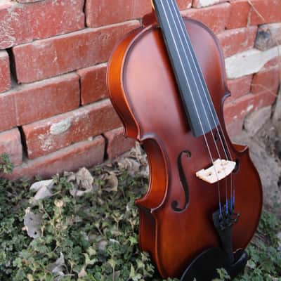 John Juzek 85 Violin Outfit with Case and Bow 4/4 size - Shaded Amber/Tobacco Brown Matte image 20